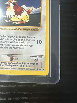 Pidgey 57/102 Base Set Shadowless WOTC Vintage Pokemon - Image 5