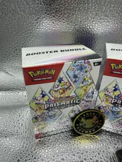 Pokemon Prismatic Evolutions Booster Bundles - Lot of 2+ Coin And Sleeves - Image 2