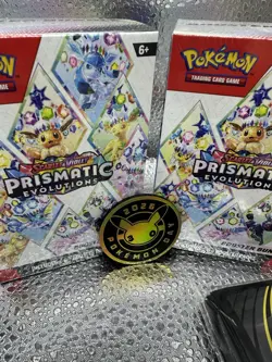 Pokemon Prismatic Evolutions Booster Bundles - Lot of 2+ Coin And Sleeves - Image 4