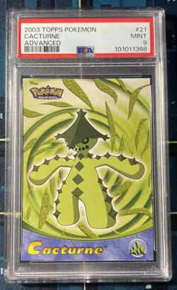 Pokemon TOPPS 2003 Cacturne Advanced #21 PSA (ONLY 3 In Existence!!!) - Image 2