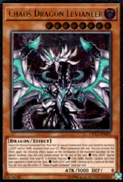 Yugioh! LP Chaos Dragon Levianeer - OP12-EN001 - Ultimate Rare - Unlimited Editi - Image 1