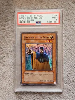 2002 Yu-Gi-Oh! Magic Ruler BANISHER OF THE LIGHT MRL-078 Super Rare PSA 9! - Image 1