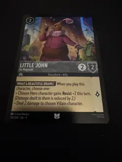 Disney Lorcana Little John - Sir Reginald Holo Uncommon Fabled 176/204 - Image 1