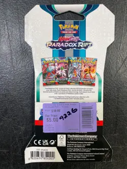 Pokemon Scarlet & Violet Paradox Rift SLEEVED Booster Pack [10 Cards] Sealed - Image 2