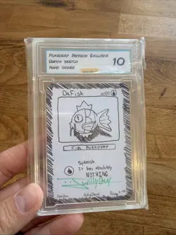 Pokederp (Graded Display) Signed DaFish Pokemon Card Patreon Only - Image 1