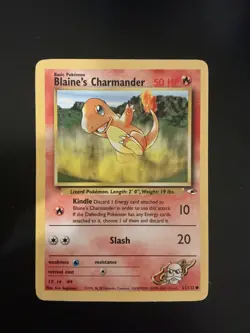 Pokemon Blaine's Charmander Gym Heroes vintage card #061/132 Wotc 2000 - Image 1