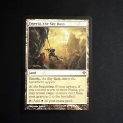 Magic The Gathering MTG Zendikar Card Emeria, The Sky Ruin 213/249 LP RARE - Image 1