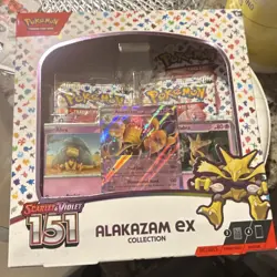 Pokemon Scarlet & Violet 151 Alakazam EX Collection Box Promo Cards Boosters - Image 1