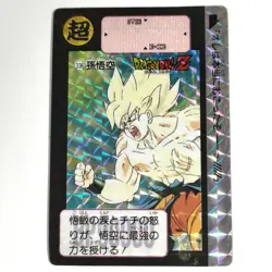 Dragon Ball Z Goku card BANDAI Japanese Anime japan 1992 #R54 - Image 1