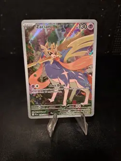 Zacian 100/094 Mega Evolution Phantasmal Flames Holo Full Art Pokemon Card - Image 1