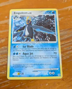 Empoleon Pokemon Card 4/130 Diamond and Pearl Holo Rare (LP) - Image 1