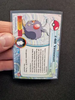 Venonat 48 Topps Series 1 Holo Foil Pokemon Card Blue Logo - LP-NM - Image 3