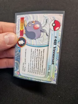 Venonat 48 Topps Series 1 Holo Foil Pokemon Card Blue Logo - LP-NM - Image 4