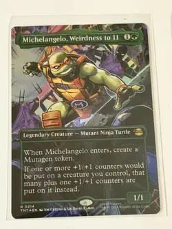 Michelangelo, Weirdness to 11 Borderless Teenage Mutant Ninja Turtles Foil 214 - Image 1