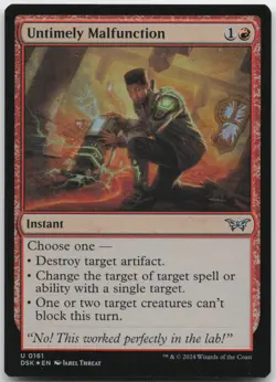 Untimely Malfunction NM Foil U Duskmourn: House of Horror 161 - Image 1