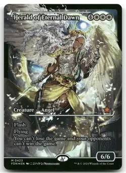 Herald of Eternal Dawn (Showcase) NM Foil M Foundations 423 - Image 1