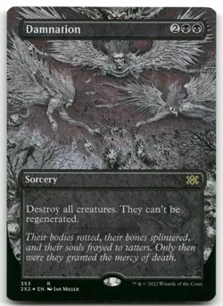 Damnation (Borderless) NM Foil R Double Masters 2022 353 - Image 1