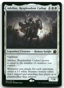 Adeline, Resplendent Cathar NM Foil R Innistrad: Midnight Hunt 1 - Image 1