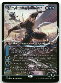 Kaito, Cunning Infiltrator (Showcase) NM Foil M Foundations 424 - Image 1