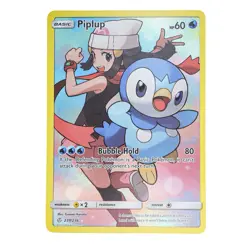 Pokemon TCG Piplup Holo Full Art Cosmic Eclipse Secret Rare Card 239/236 NM - Image 1