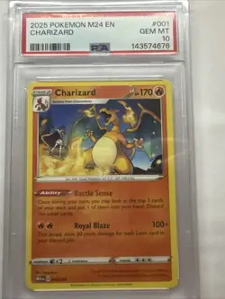 Pokemon Charizard 001/015 McDonald's 2024 Promo Regular English PSA 10 - Image 1