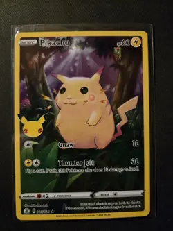 Pokemon Pikachu 005/025 Celebrations Holo Rare Holo 60 HP Thunder Jolt Gnaw - Image 1