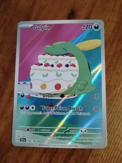 Gulpin 154/142 Pokemon Stellar Crown Illustration Rare Full Art Holo NM - Image 2