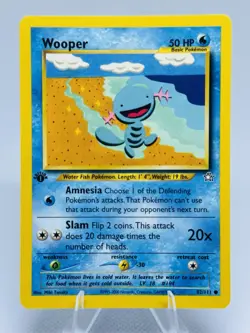 Wooper 82/111 1st Edition Neo Genesis Pokemon Card WOTC 2000 LP/NM - Image 1