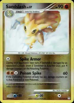 Sandslash 61/123 Reverse Holo DP Mysterious Treasures Pokemon - Image 1