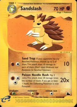 Sandslash 93/144 Common WOTC Skyridge Pokemon - Image 1