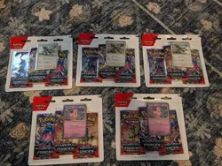 LOT OF 5 Pokemon 3-Pack Blisters Cyclizar Cleffa Temporal Forces Sealed 15 packs - Image 1