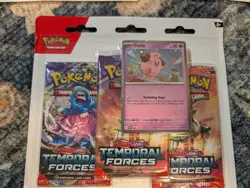 LOT OF 5 Pokemon 3-Pack Blisters Cyclizar Cleffa Temporal Forces Sealed 15 packs - Image 2