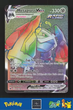 2021 Pokemon SWSH Chilling Reign 208/198 Metagross VMAX - Image 1