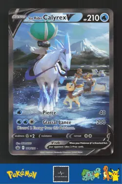 2021 Pokemon SWSH Chilling Reign 164/198 Ice Rider Calyrex V - Image 1
