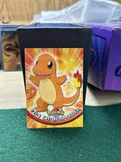 Charmander #4 Pokemon 1999 Topps Animation TV Blue Logo M - Image 1