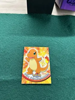 Charmander #4 Pokemon 1999 Topps Animation TV Blue Logo M - Image 2
