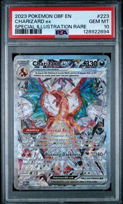 2023 POKEMON OBF EN-OBSIDIAN FLAMES #223 CHARIZARD EX PSA 10 - Image 1