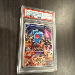 Pokemon Team Rocket's Wobbuffet Destined Rivals ETB Promo SVP EN 203 PSA 10 - Image 3