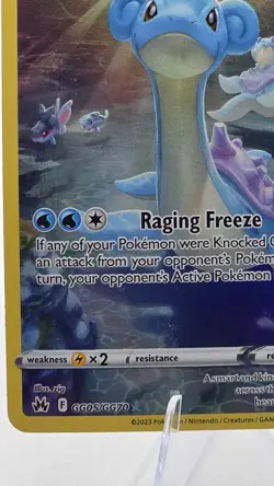 Pokemon TCG Lapras GG05/GG70 Crown Zenith Galarian Gallery - Image 2