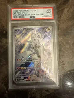 Pokemon TCG N's Reshiram 167/159 Illustration Rare PSA 9 - Image 1