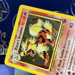 Blaine's Arcanine Holo 1/132 Gym Challenge Pokemon 2001 LP - Image 3