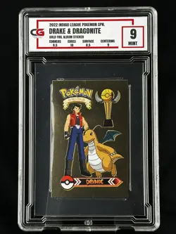 2022 Pokemon Dragonite Drake CG 9 Indigo League Gold Foil Prism CGC PSA ZA Alt - Image 1