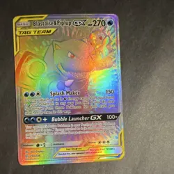 Pokemon Blastoise & Piplup GX TAG TEAM Secret Rare 253/236 Sm-Cosmic Eclipse Ho… - Image 1