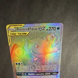 Pokemon Blastoise & Piplup GX TAG TEAM Secret Rare 253/236 Sm-Cosmic Eclipse Ho… - Image 3