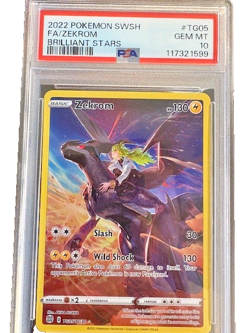 2022 Pokemon SWSH Brilliant Stars Zekrom #TG05 FA Gem Mint PSA 10 - Image 1
