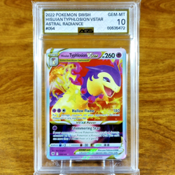 Pokemon Astral Radiance Hisuian Typhlosion VSTAR 054/189 AGS Gem-MT 10 Holo 2022 - Image 1