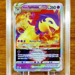 Pokemon Astral Radiance Hisuian Typhlosion VSTAR 054/189 AGS Gem-MT 10 Holo 2022 - Image 2