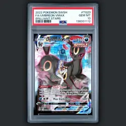 2022 Pokemon SWSH Brilliant Stars Umbreon VMAX Trainer Gallery #TG23/TG30 PSA 10 - Image 1