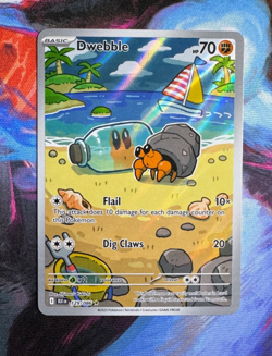 Pokemon Dwebble 129/086 SV White Flare Illustration Rare Holo NM – Free Shipping - Image 1