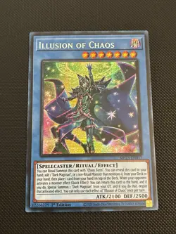 Yugioh | Illusion of Chaos MP23-EN017 Prismatic Secret Rare 1st Edition Mint NM - Image 1